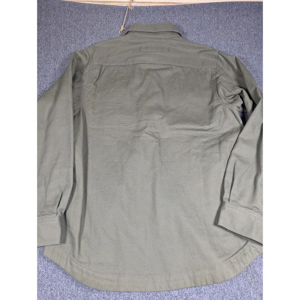 Duluth Trading Co Men Fire Hose Flannel-Lined Limber Jac Olive Green 92322 M